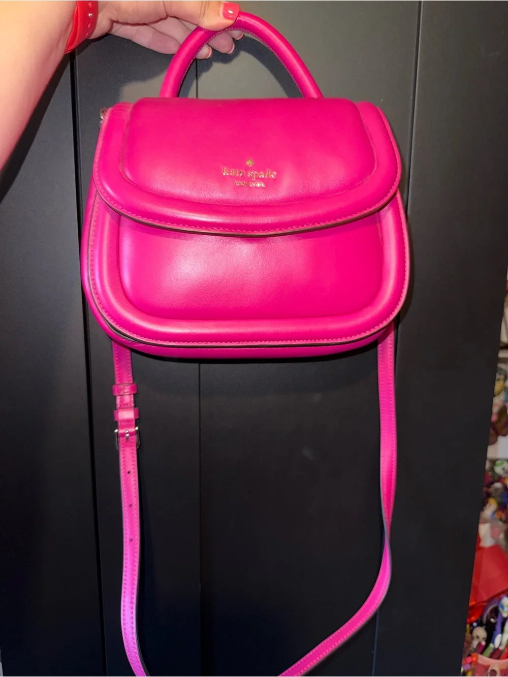 Kate spade Hot Pink Leather Mini Top-Handle Bag